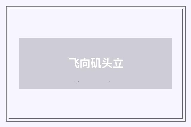 飞向矶头立