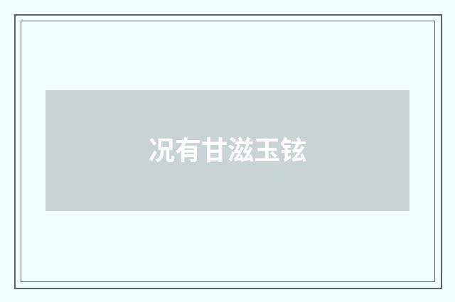 况有甘滋玉铉