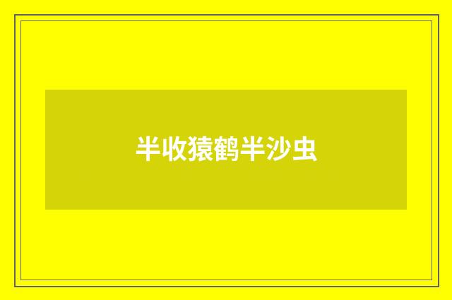 半收猿鹤半沙虫
