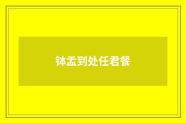 钵盂到处任君餐
