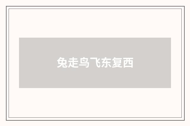 兔走鸟飞东复西