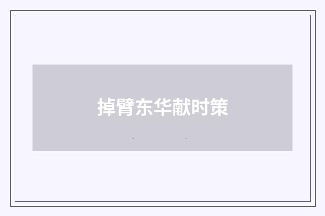 掉臂东华献时策