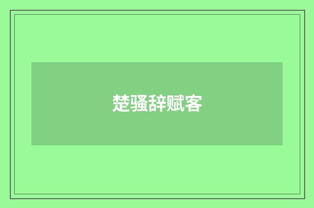 楚骚辞赋客