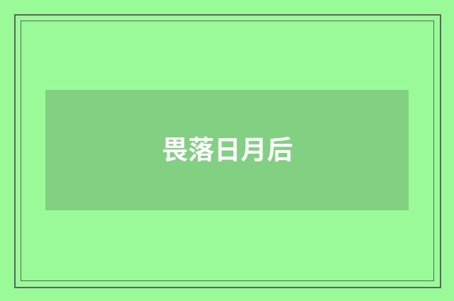 畏落日月后