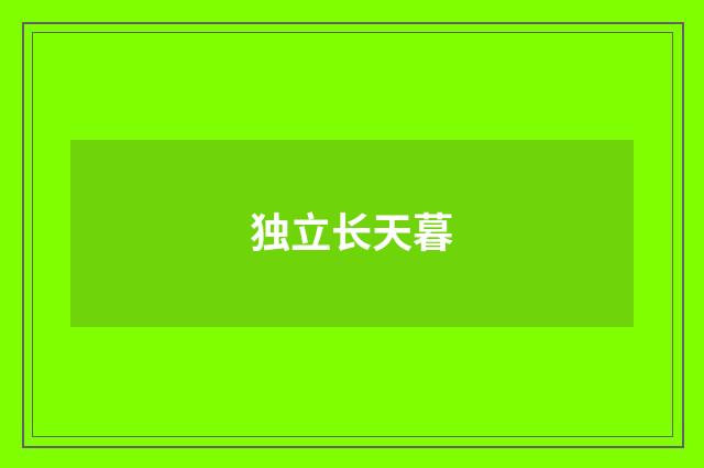 独立长天暮
