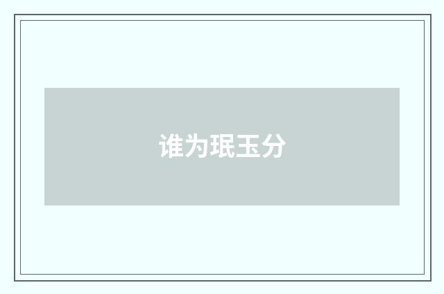 谁为珉玉分
