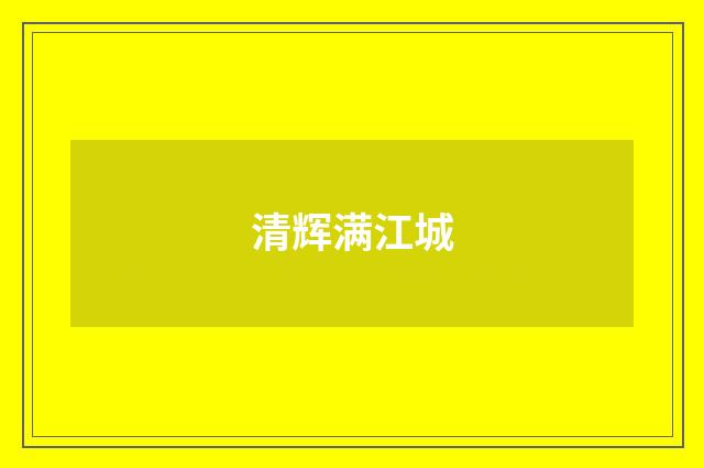 清辉满江城