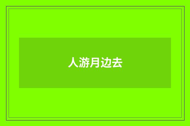人游月边去