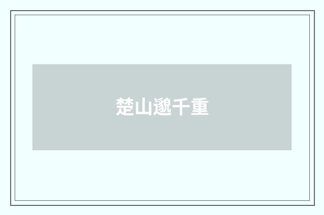 楚山邈千重