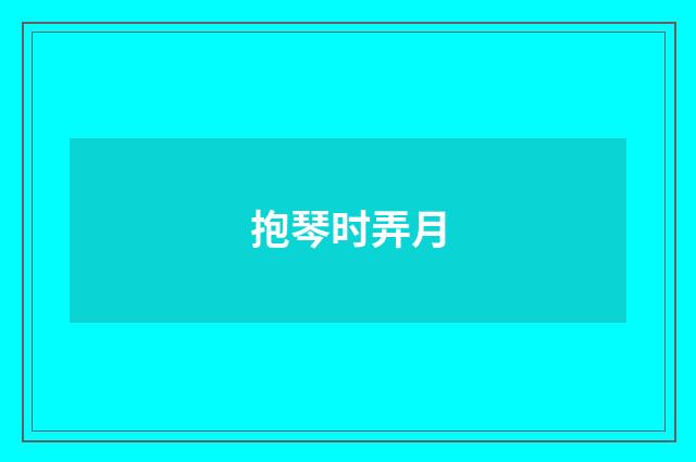 抱琴时弄月