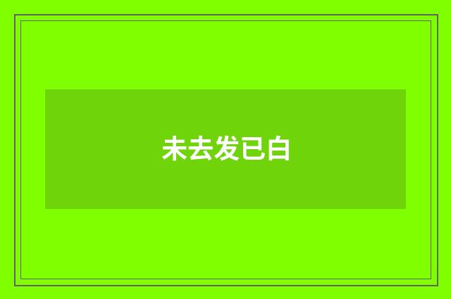 未去发已白