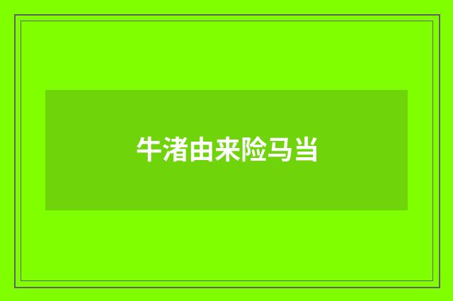 牛渚由来险马当