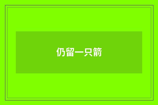 仍留一只箭