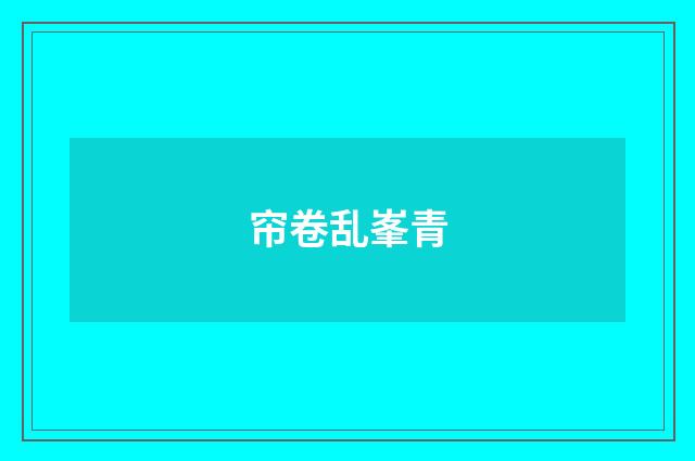 帘卷乱峯青