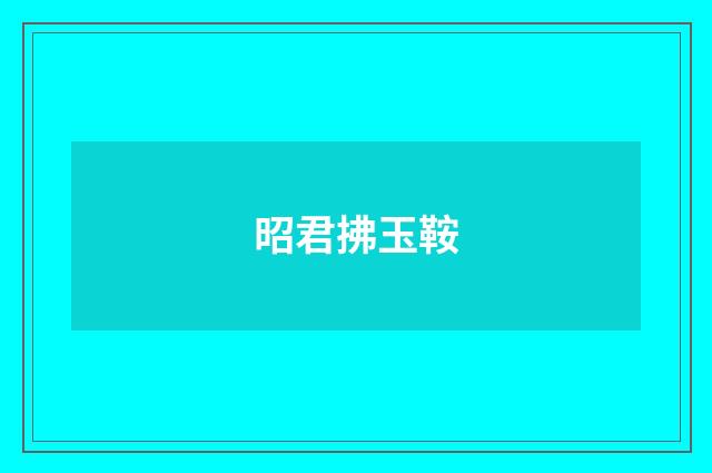 昭君拂玉鞍