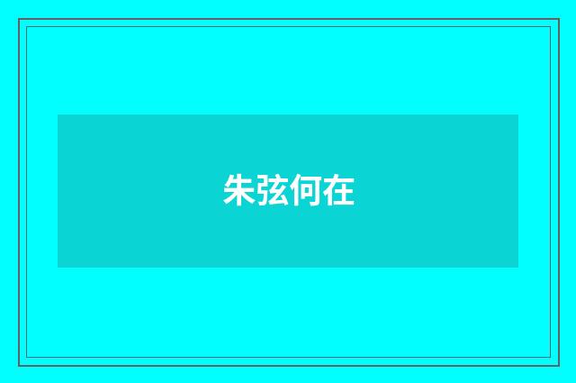 朱弦何在