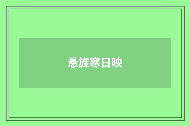 悬旌寒日映
