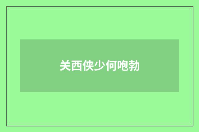 关西侠少何咆勃