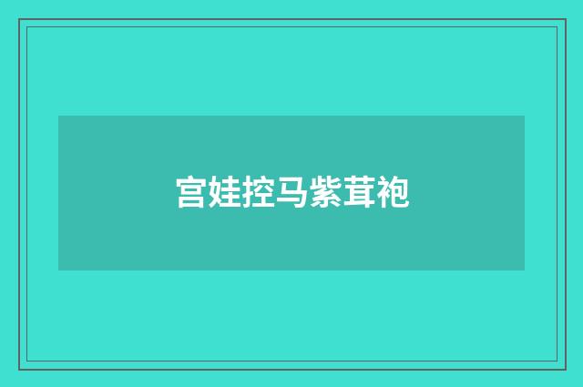 宫娃控马紫茸袍
