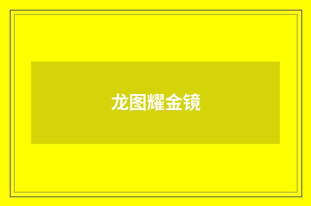 龙图耀金镜