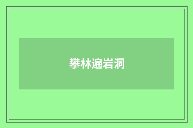 攀林遍岩洞