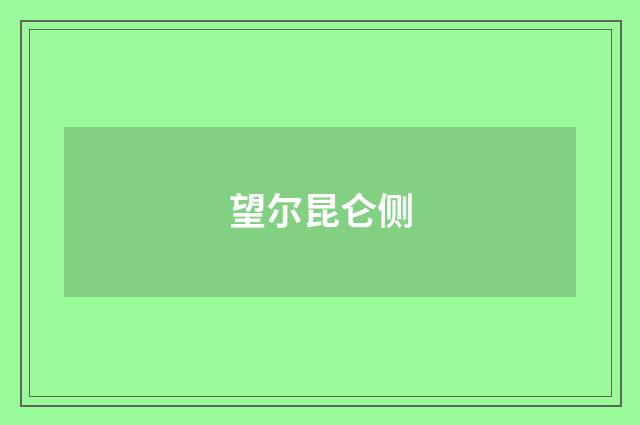 望尔昆仑侧