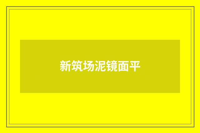新筑场泥镜面平