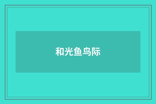 和光鱼鸟际