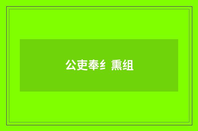 公吏奉纟熏组