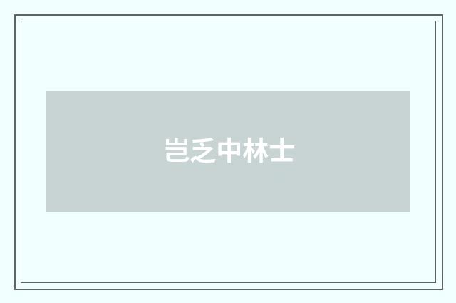 岂乏中林士