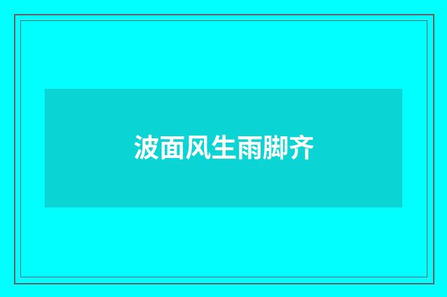 波面风生雨脚齐