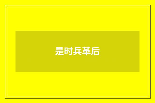 是时兵革后