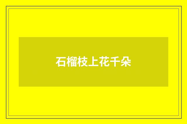石榴枝上花千朵