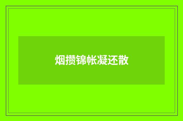 烟攒锦帐凝还散