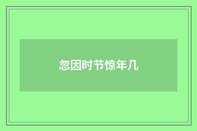 忽因时节惊年几
