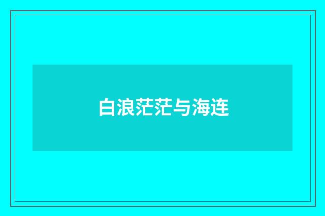 白浪茫茫与海连