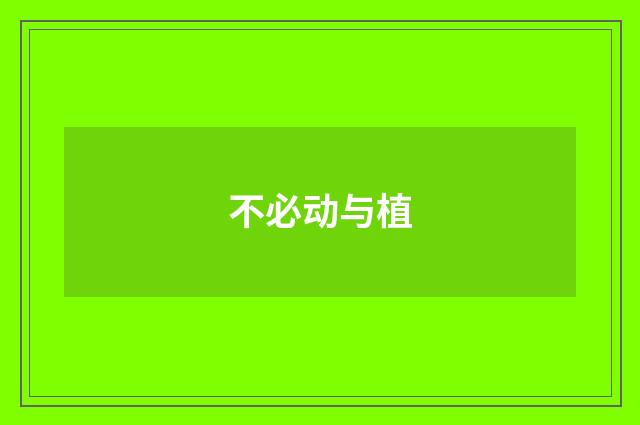 不必动与植