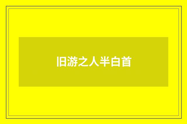 旧游之人半白首
