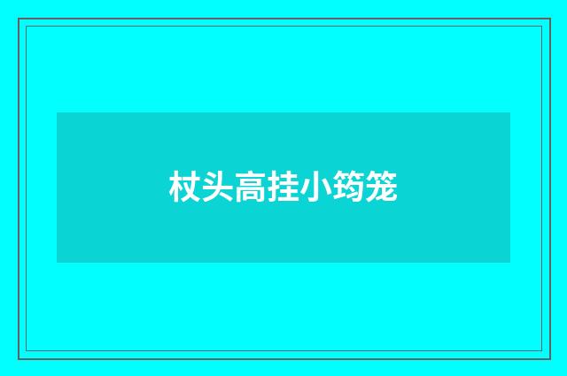 杖头高挂小筠笼