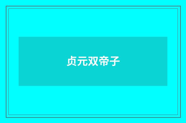 贞元双帝子