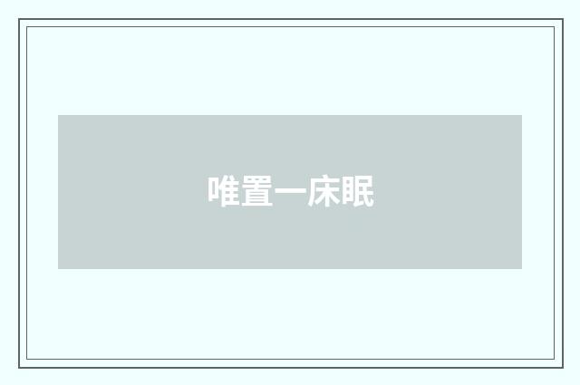 唯置一床眠