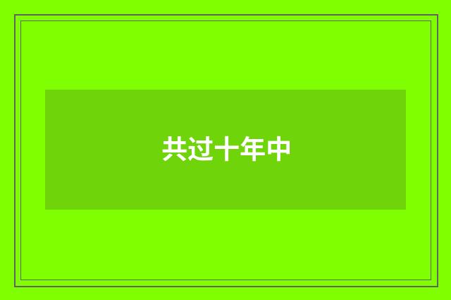 共过十年中