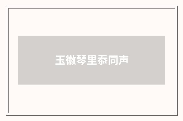 玉徽琴里忝同声
