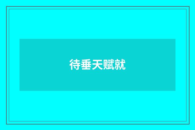 待垂天赋就