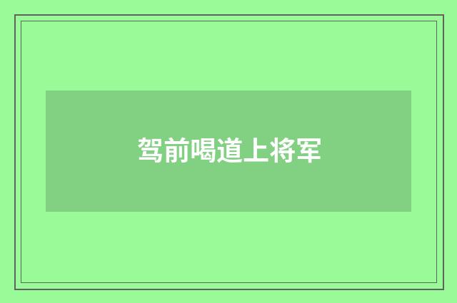 驾前喝道上将军