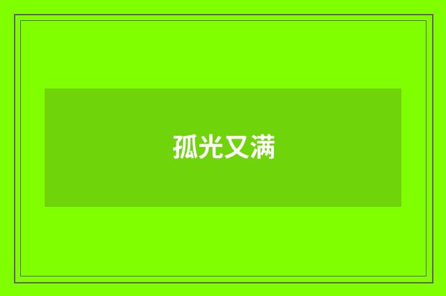 孤光又满