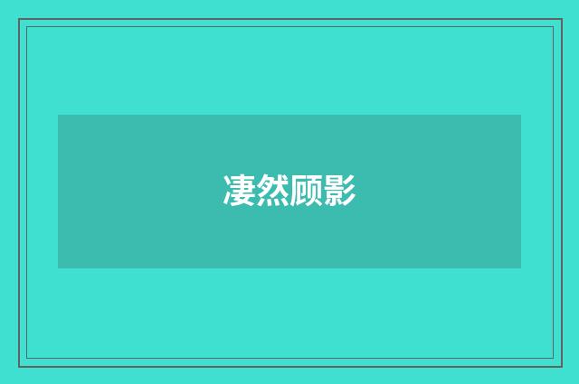 凄然顾影