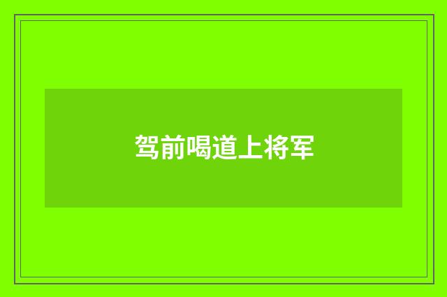 驾前喝道上将军