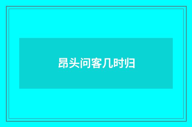 昂头问客几时归