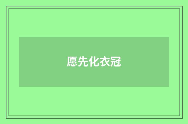 愿先化衣冠
